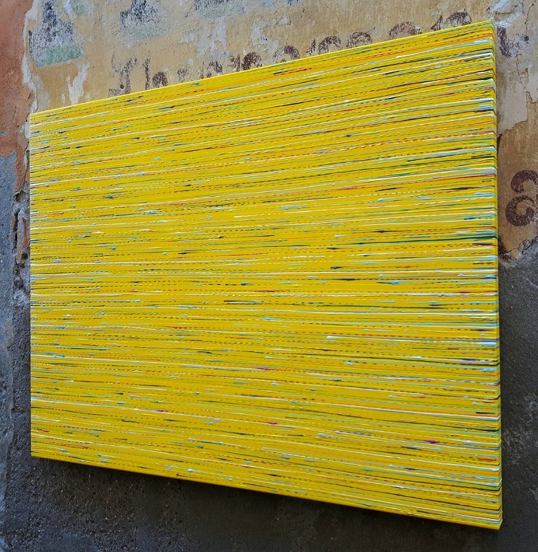 coloured lines 17 2016 70x90 Acryl-Lack auf LW
